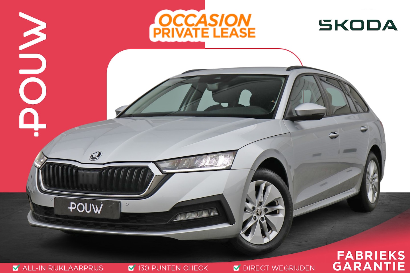 Skoda Octavia Combi - 1.0 TSI 110pk Ambition | Navigatie | App Connect | Parkeersensoren Voor & Achter - AutoWereld.nl