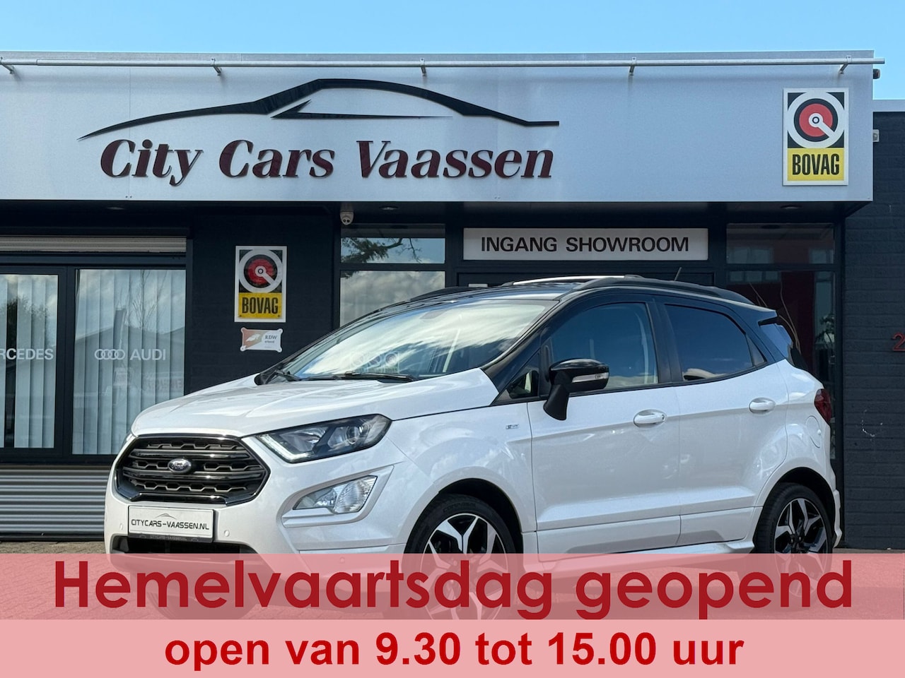 Ford EcoSport - 1.0 EcoBoost ST-Line Black automaat 125 pk navigatie camera climate ctr half leder/alcanta - AutoWereld.nl
