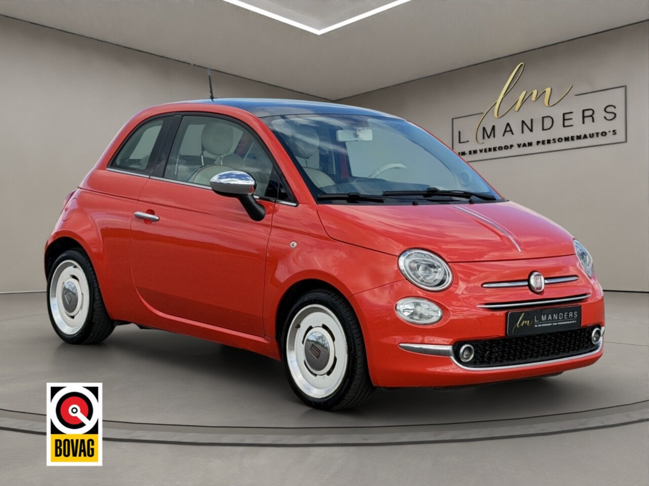 Fiat 500 - 0.9 TwinAir T Anniversario 2018 ORANJE | Panoramadak | Airco - AutoWereld.nl