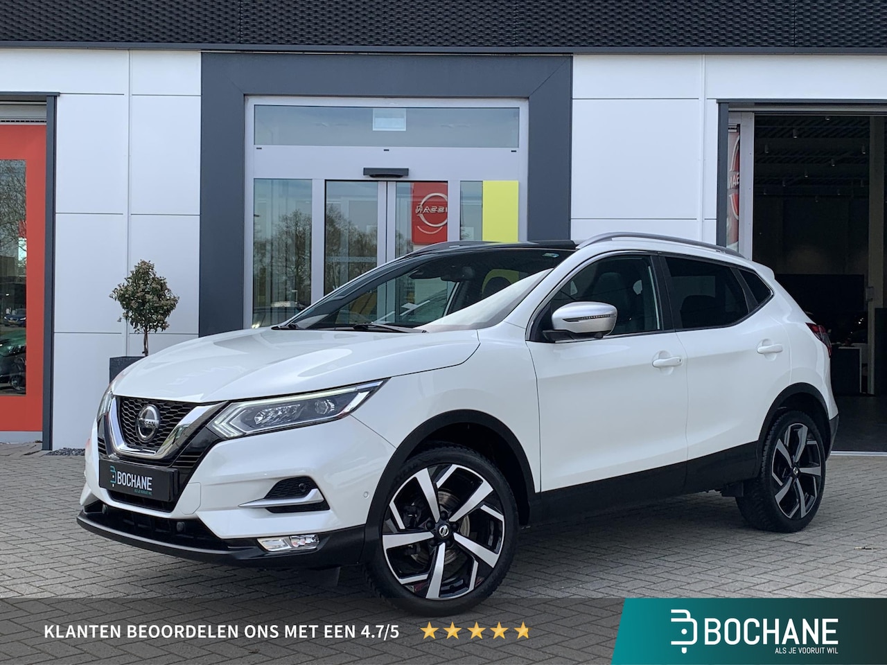 Nissan Qashqai - 1.2 Tekna + | 360° Camera | Trekhaak | Panoramadak | Leder | - AutoWereld.nl