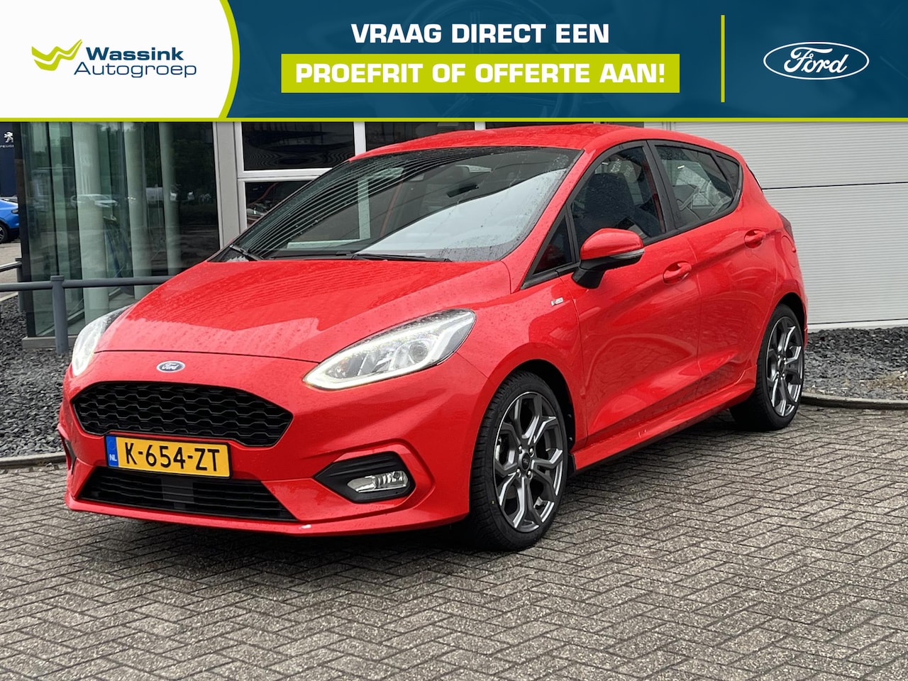 Ford Fiesta - 1.0 EcoBoost ST-Line Navi by App | Parkeersensoren achter | Carplay | Airconditioning | Cr - AutoWereld.nl