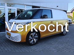 Volkswagen ID. Buzz Cargo - 150KW -- 77 kWh acccu WLTP 418KM ✓ SoH 99, 4% ✓ 3-zits ✓ navigatie ✓ lm velgen