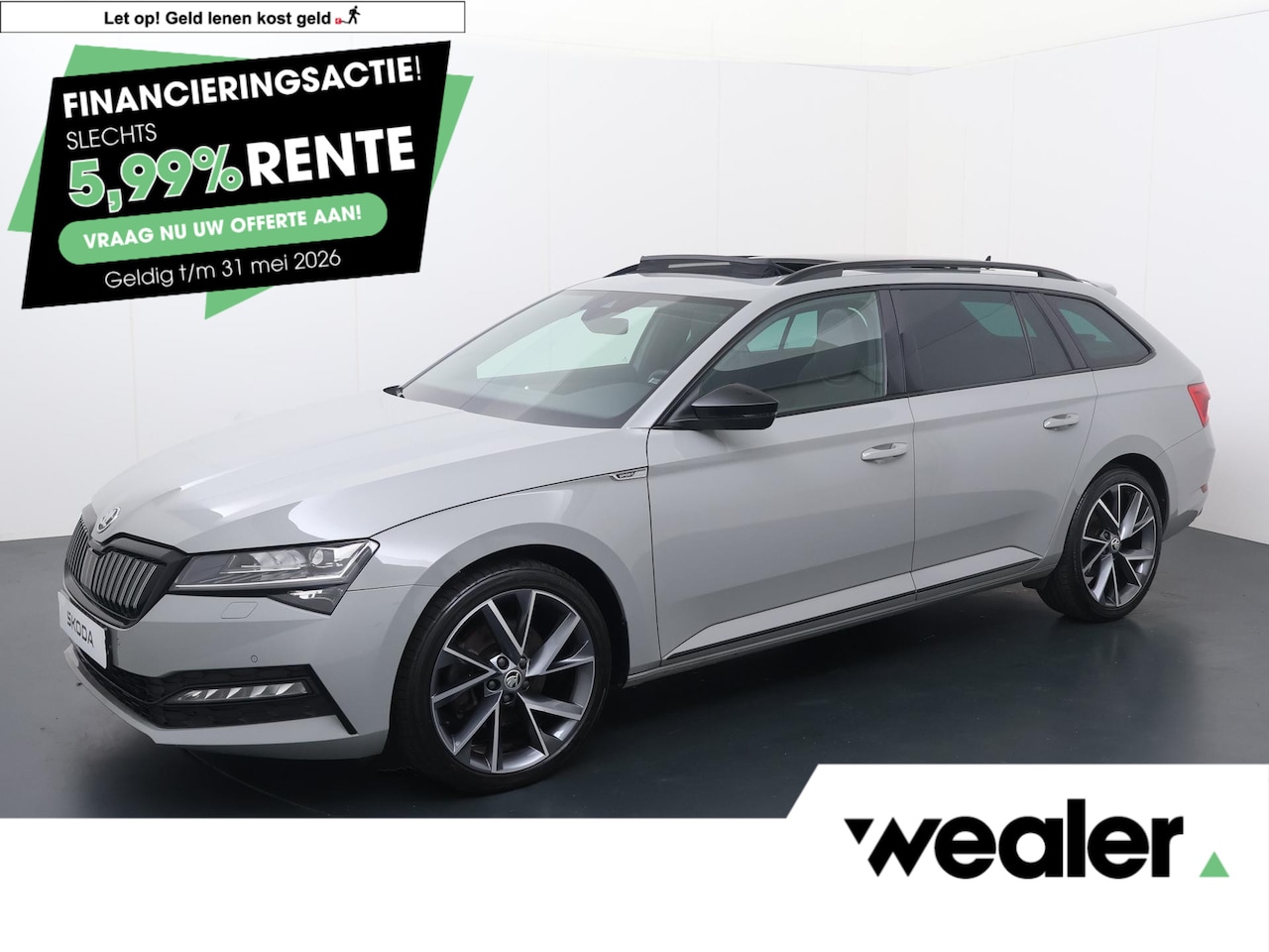 Skoda Superb Combi - 1.4 TSI iV Sportline Business | 218 PK | SoH 94% | Panoramadak | Matrix LED koplampen | 19 - AutoWereld.nl
