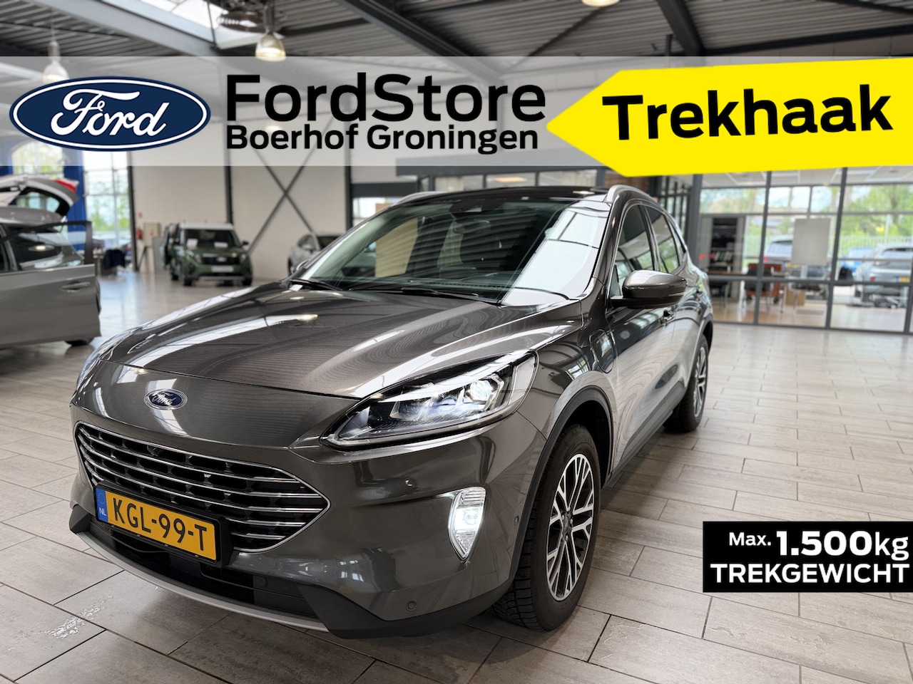 Ford Kuga - 2.5 PHEV 225pk Titanium | Trekhaak | Pano | Adapt. Cruise | Elektr. achterklep | Winterpac - AutoWereld.nl