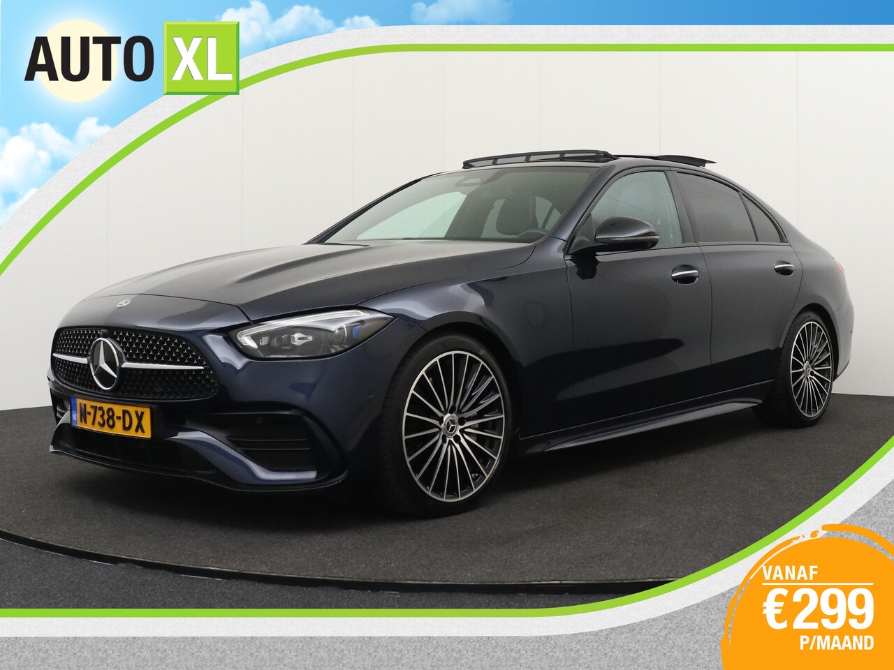 Mercedes-Benz C-klasse - 180 AMG Night-Pack Pano-dak Laser-LED 360*Camera - AutoWereld.nl