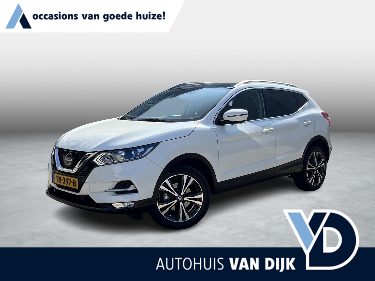 Nissan Qashqai - 1.2 N-Connecta | NL Auto/1e Eig./Navi/Pano.Dak/Clima/Cruise/18"/360° Camera - AutoWereld.nl