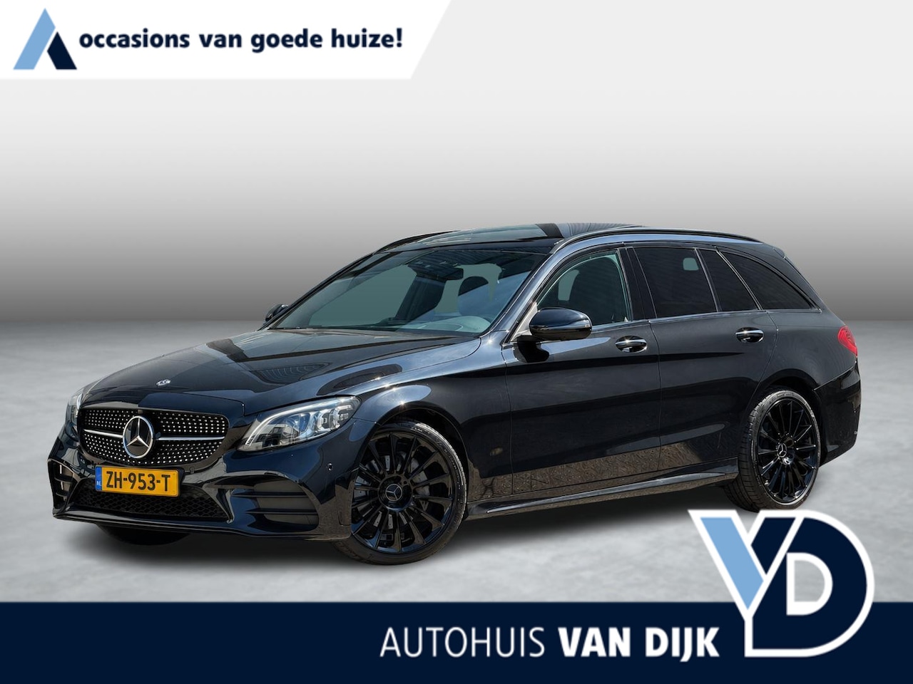 Mercedes-Benz C-klasse Estate - 180 Premium Plus AMG | Pano-Dak/Burmester/Head-Up/Sfeerverlicht./Adapt.Cruise/19-inch - AutoWereld.nl