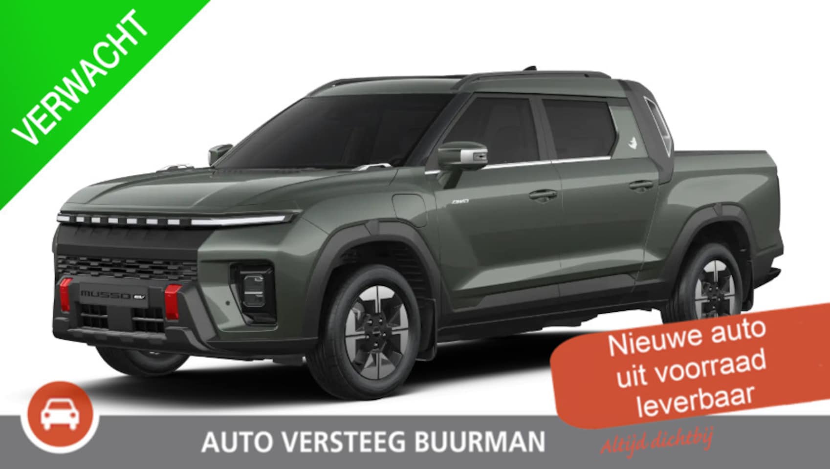 KGM Musso EV - Bronze 80.6 kWh 4WD Automaat, Keyless Entry/Start, Airco, Navigatie, 4x4, 2300kg trekgewic - AutoWereld.nl