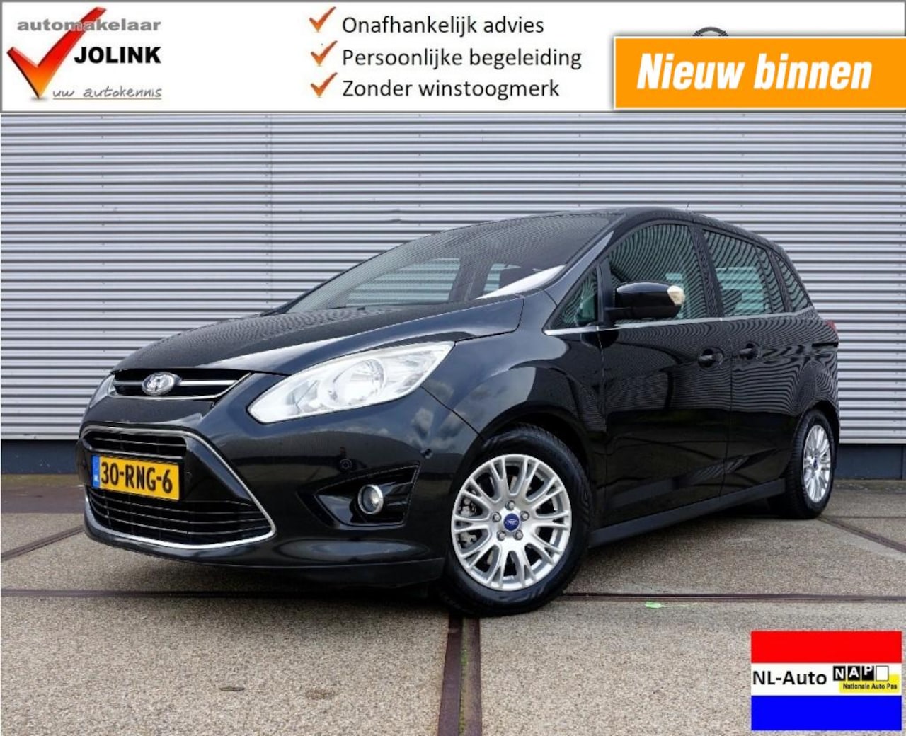 Ford Grand C-Max - 1.6 SCTi Titanium 7-prs I NL-Auto I 100% dealer I 2e eig. I Clima I Cruise I - AutoWereld.nl