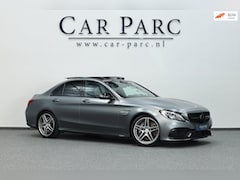 Mercedes-Benz C-klasse - AMG 63 MATT/CARBON/SCHAALSTOELEN/SFEER/PANO/HALF LEDER+ALCANTARA+SVERWARMING/19"LMV/CAM/AC