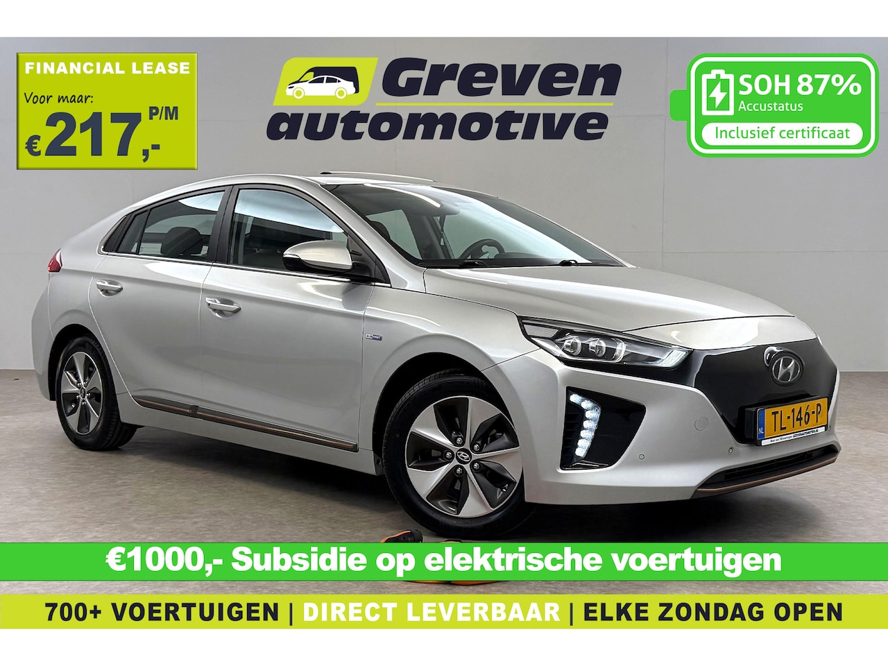Hyundai IONIQ - Premium EV 28 kWh | Snelladen | SOH 87% | Pano | Virtual | Camera | Carplay | Memory | Sto - AutoWereld.nl