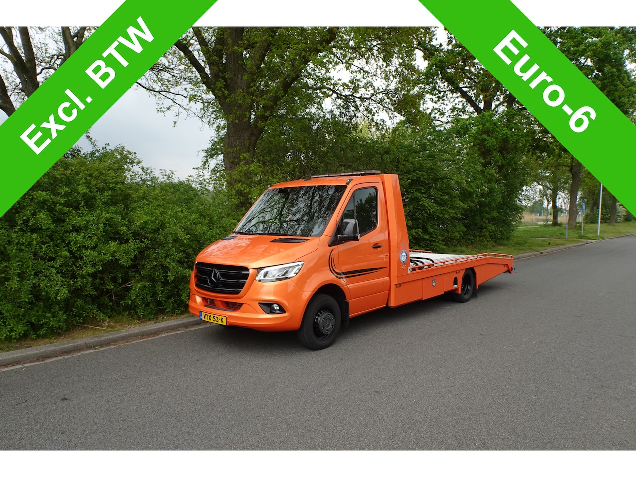 Mercedes-Benz Sprinter - 319 1.9 CDI crazy color edition autotransporter tijhof opbouw uniek !!! orgineel nl !!! - AutoWereld.nl