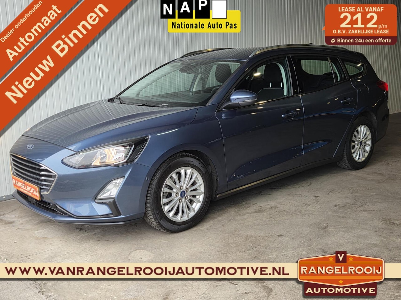 Ford Focus Wagon - 1.0 Titanium Business Automaat, ACC, stoel- / stuur- / voorruitverw. - AutoWereld.nl