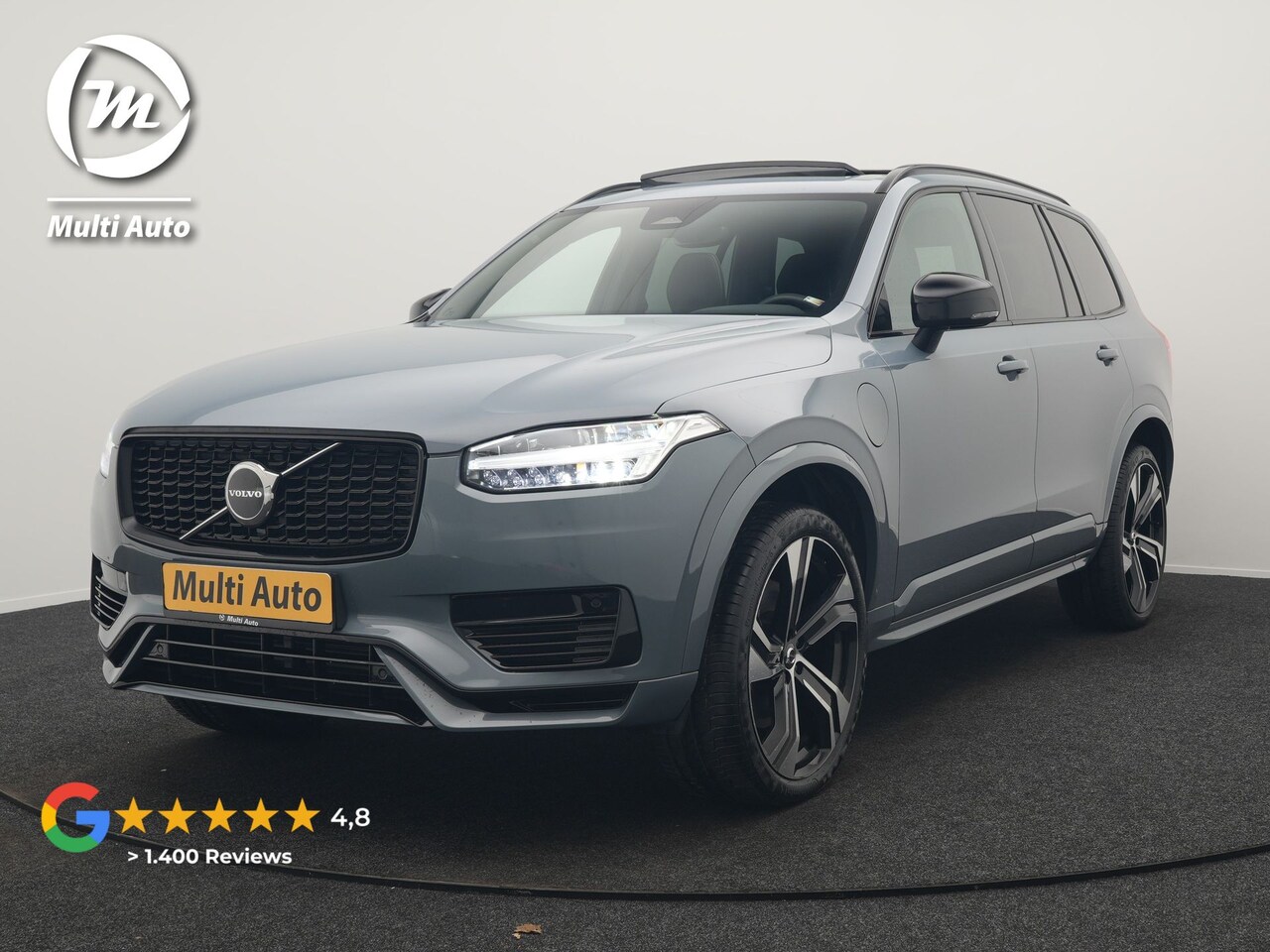 Volvo XC90 - T8 Recharge AWD Plus Dark 7 Persoons LONG RANGE PHEV 455pk Dealer O.H. | Trekhaak Af Fabri - AutoWereld.nl
