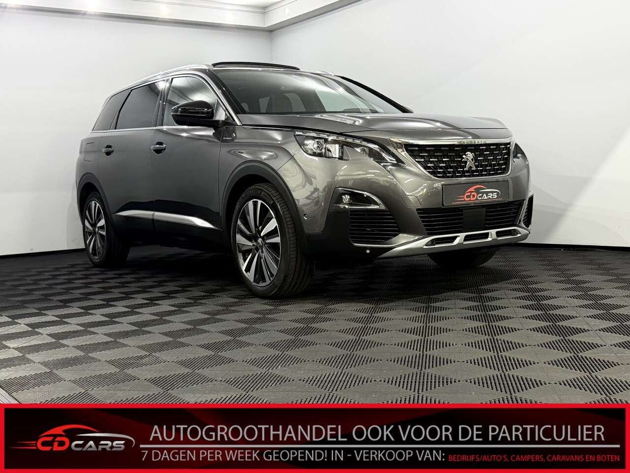 Peugeot 5008 - 1.2 PureTech Blue Lease GT-Line 7P Panoramadak, Camera, Navi, Half leder, Virtual desk, El - AutoWereld.nl
