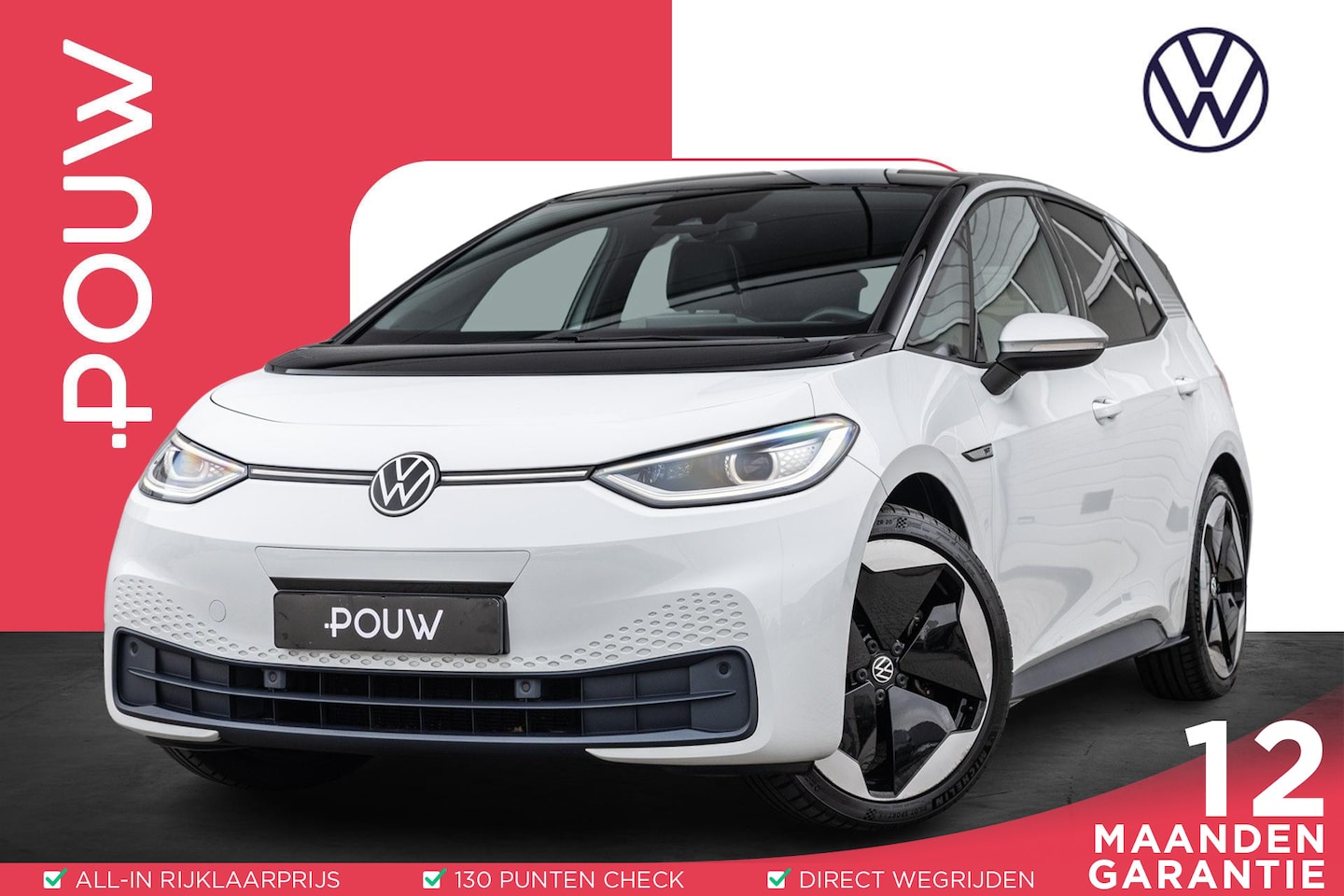 Volkswagen ID.3 - 204pk First Max 58 kWh | SoH 94% | Steunhaak | Panoramadak | Stoelverwarming | Camera | Ad - AutoWereld.nl
