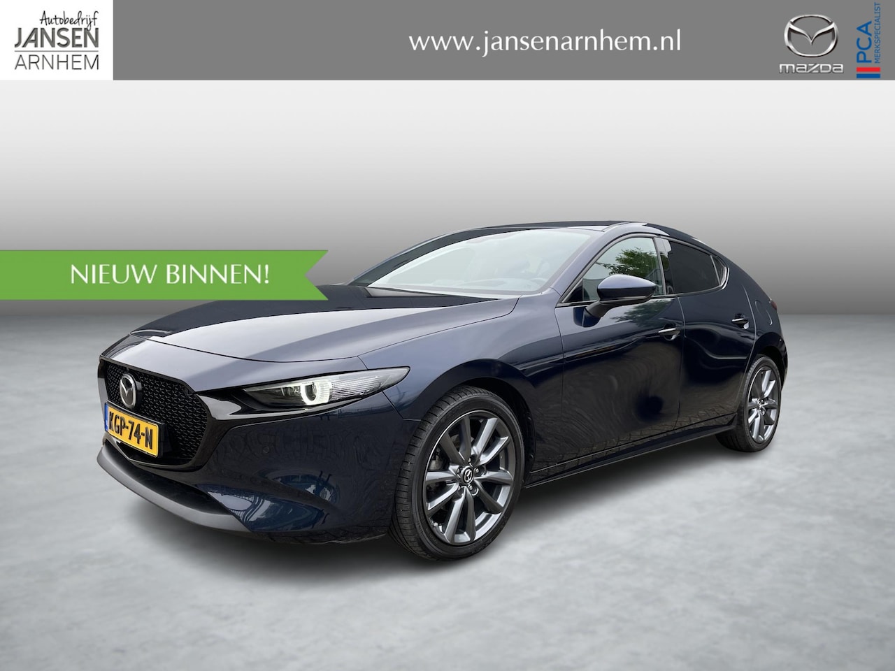Mazda 3 Sport - 2.0 e-SkyActiv-G M Hybrid 150 Sportive , I-Activesense Pakket, 360 Camera, Bose, Adap.Crui - AutoWereld.nl