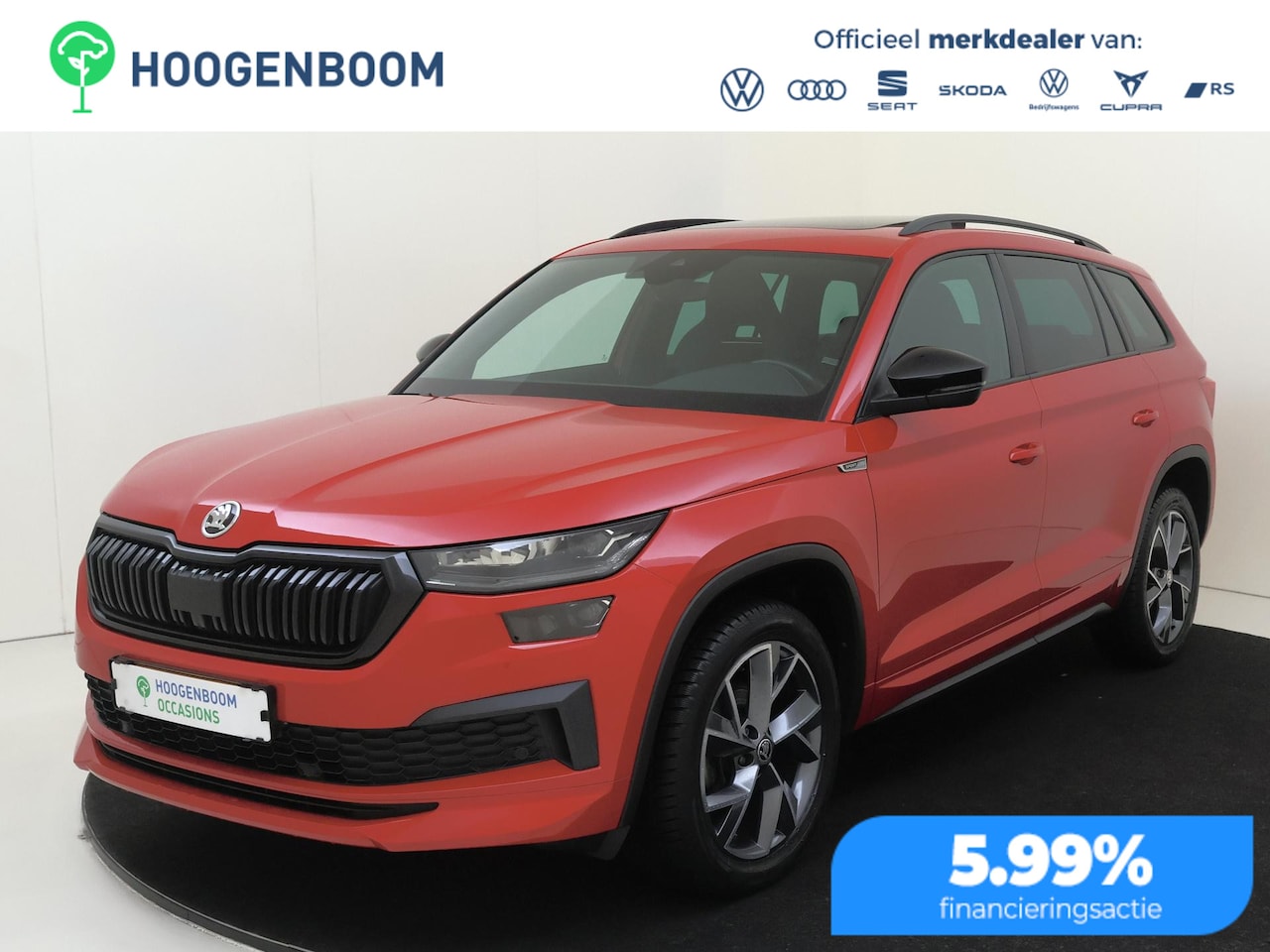 Skoda Kodiaq - 1.5 TSI Sportline Business | Panoramadak | Trekhaak | CANTON audio | Dodehoek detectie | K - AutoWereld.nl
