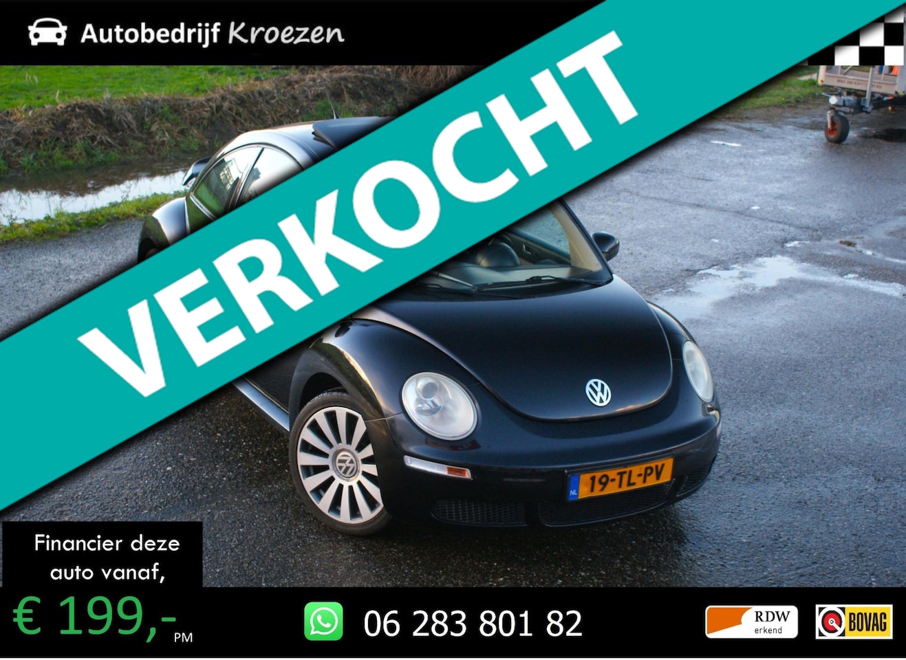 Volkswagen New Beetle - 2.0 Highline | Org NL | Schuifdak | Leder | Stoelverwarming | - AutoWereld.nl