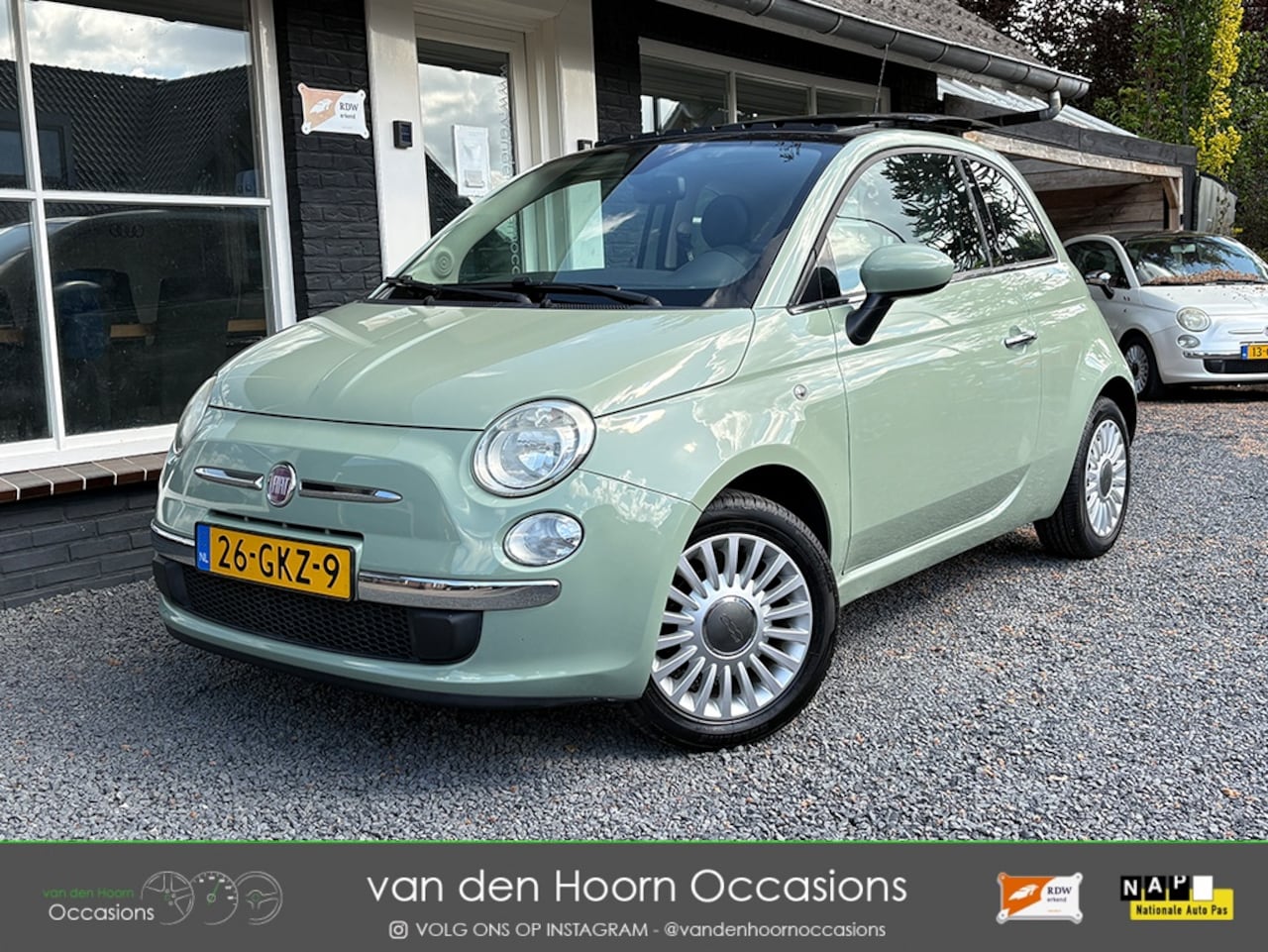 Fiat 500 - 1.2 PISTACHE | SCHUIFDAK | AIRCO | NW APK+BANDEN - AutoWereld.nl