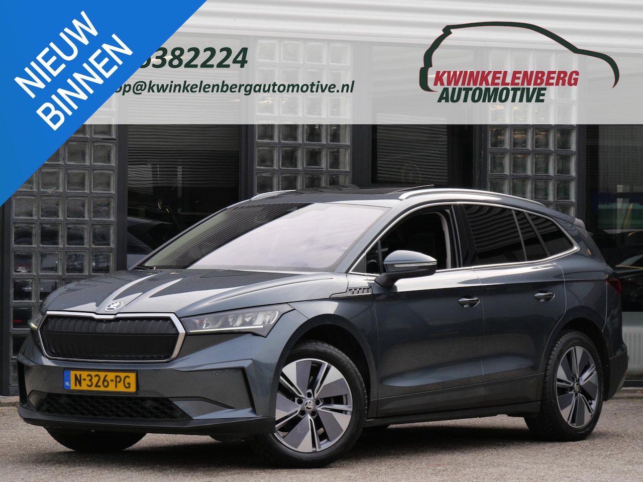 Skoda Enyaq iV - 60/ WARMTEPOMP/ PANORAMADAK/ 360°CAMERA/ LEER/ TREKHAAK/ ADAPTIVE CRUISE - AutoWereld.nl