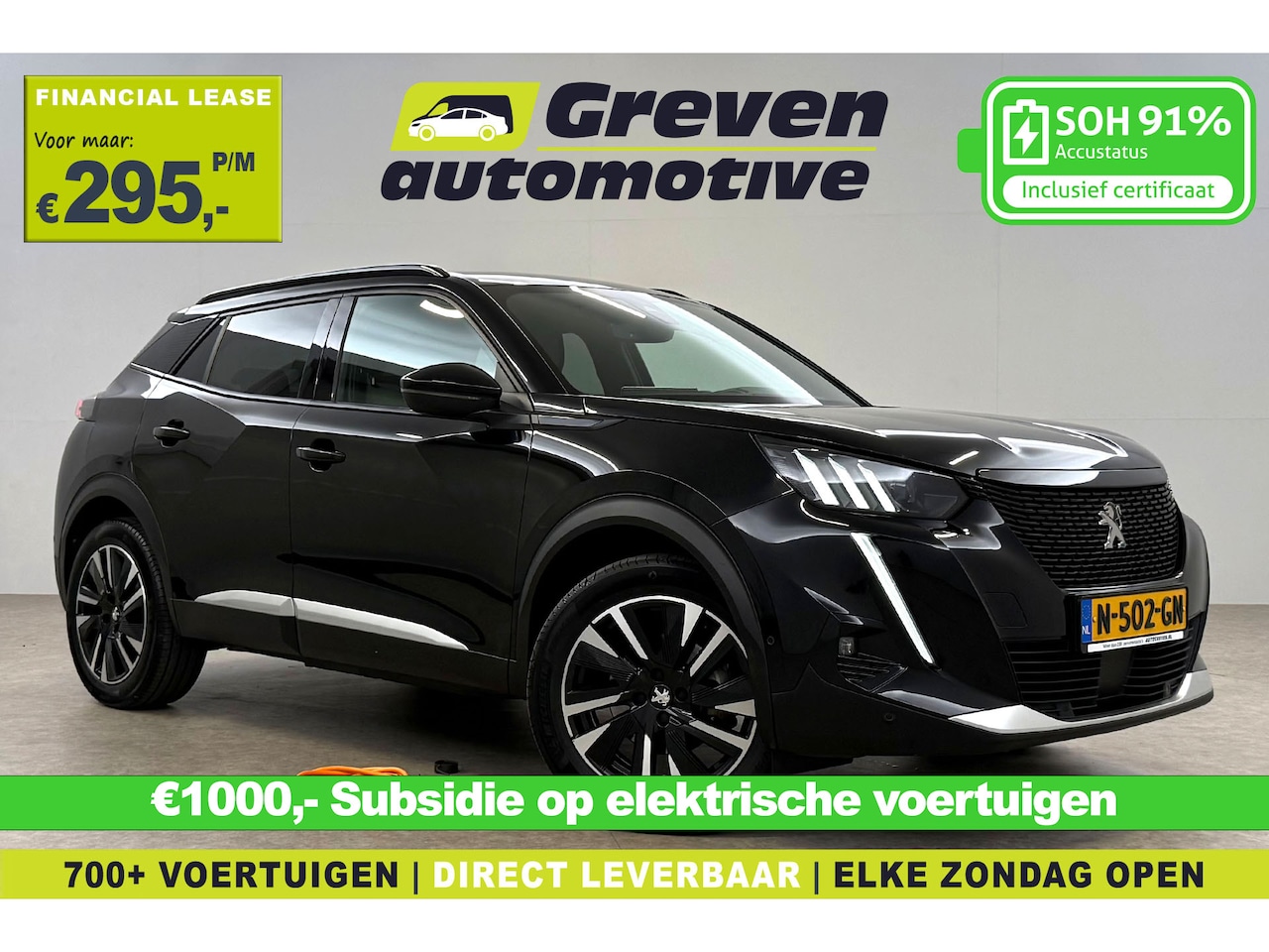 Peugeot e-2008 - EV GT Pack 50 kWh | Snelladen | SOH 91% | Camera | Virtual | Adap. Cruise | Sfeer | Carpla - AutoWereld.nl