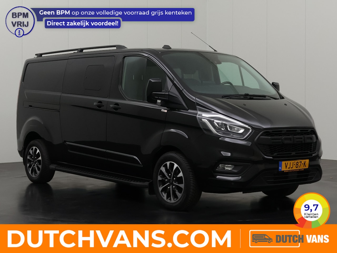 Ford Transit Custom - 2.0TDCI 170PK Automaat Limited Dubbele Cabine | Leder | Dubbele Schuifdeur | Trekhaak | Da - AutoWereld.nl