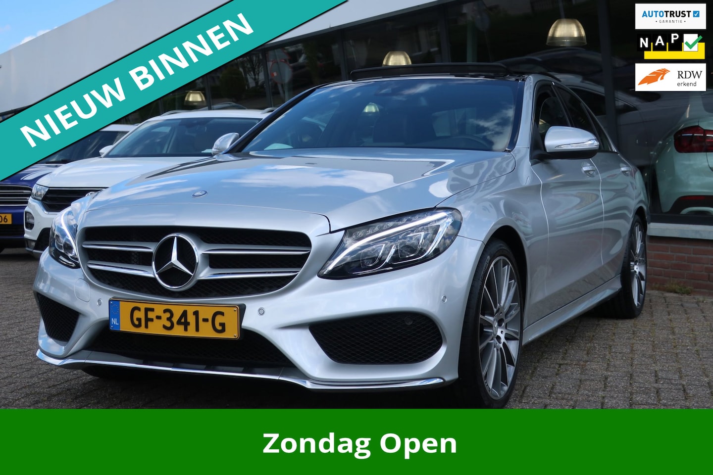 Mercedes-Benz C-klasse - 180 Ambition AMG LED_PANO_NAVI_PDC V+A_19-INCH. - AutoWereld.nl