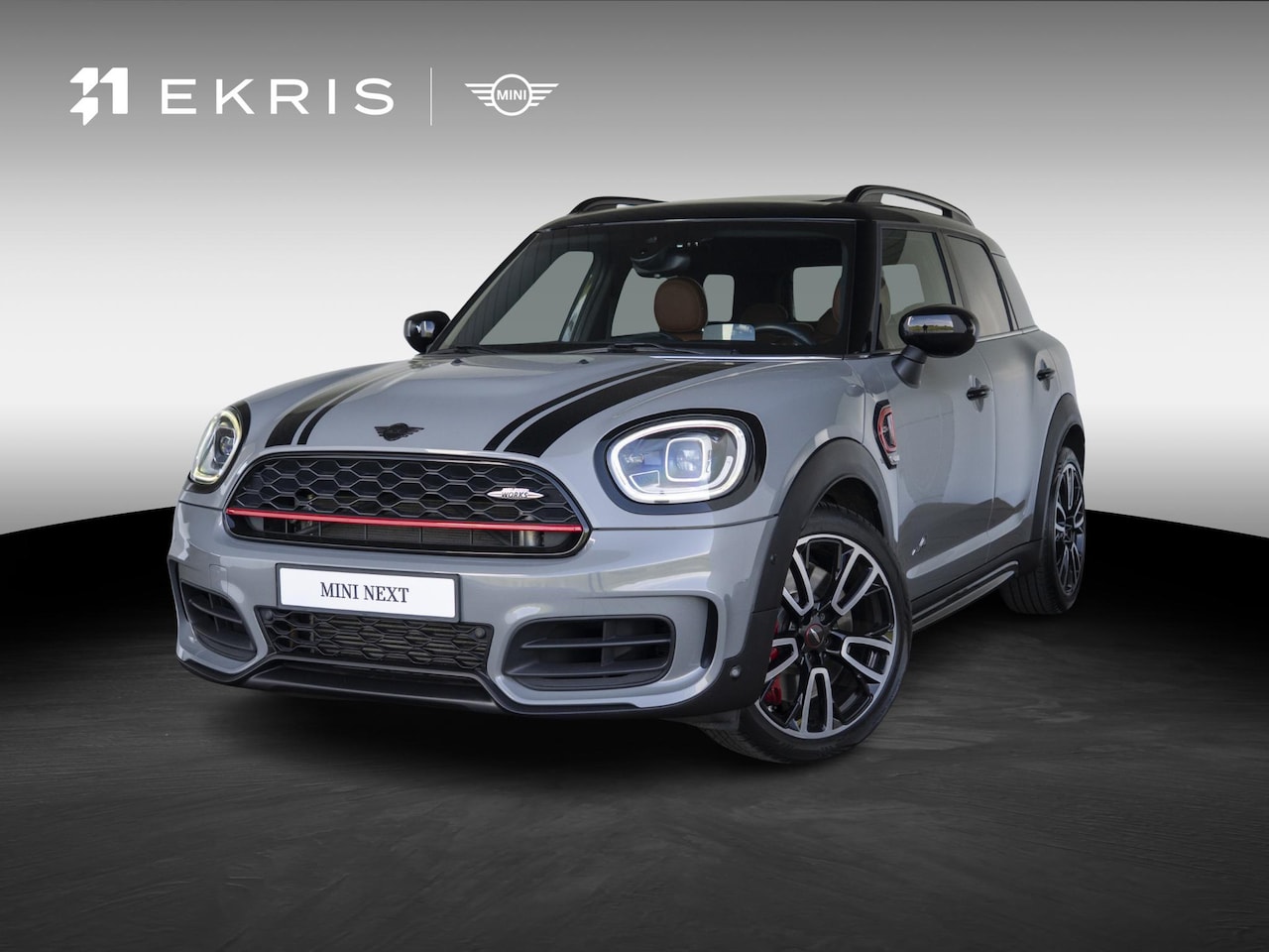 MINI Countryman - John Cooper Works ALL4 Chili + Chester Leer Malt Brown +  + Achteruitrijcamera + Glazen pa - AutoWereld.nl