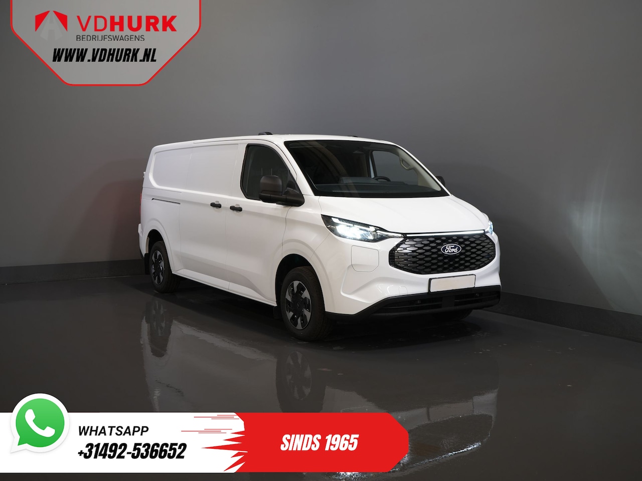 Ford Transit Custom - E-Transit 65 kWh L2 330 km WLTP LED/ Standkachel/ Snellader/ 2.3t Trekverm./ Carplay/ Clim - AutoWereld.nl