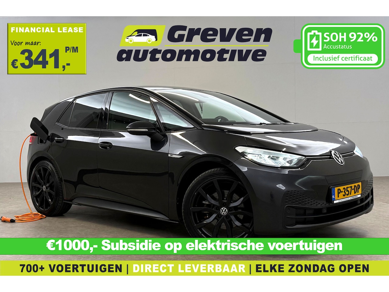 Volkswagen ID.3 - 58KWH First Black Edition | Snelladen | SOH 92% | Adap. Cruise | Clima | Virtual | Trekhaa - AutoWereld.nl