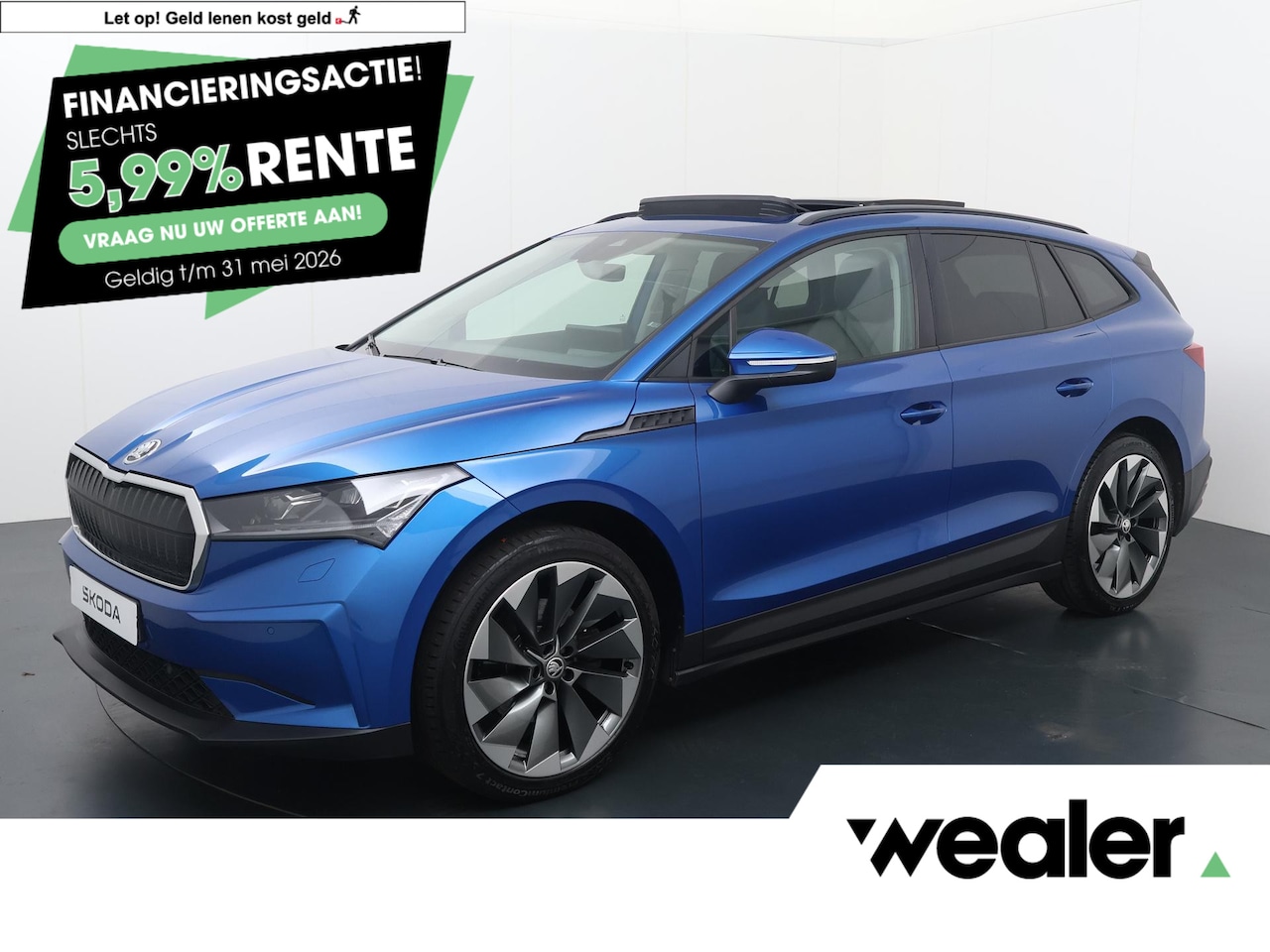 Skoda Enyaq iV - 60 | 180 PK | SoH 90% | Panoramadak | Matrix LED koplampen | Lederen bekleding | Adaptive - AutoWereld.nl