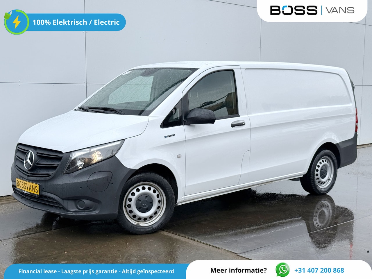 Mercedes-Benz eVito - 112 eVito 66 kWh L2 286km WLTP 96,7% (SOH) Snelladen Laadkabel Carplay Climate control Cru - AutoWereld.nl