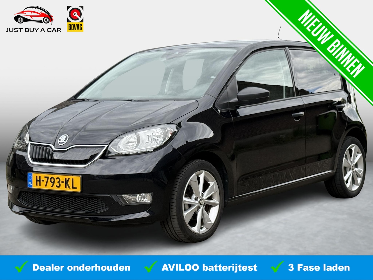 Skoda Citigo e-iV - EV Ambition SOH 90,7% / Stoelverwarming / 3 Fase / Parkeersensoren / Bluetooth / Dealerond - AutoWereld.nl