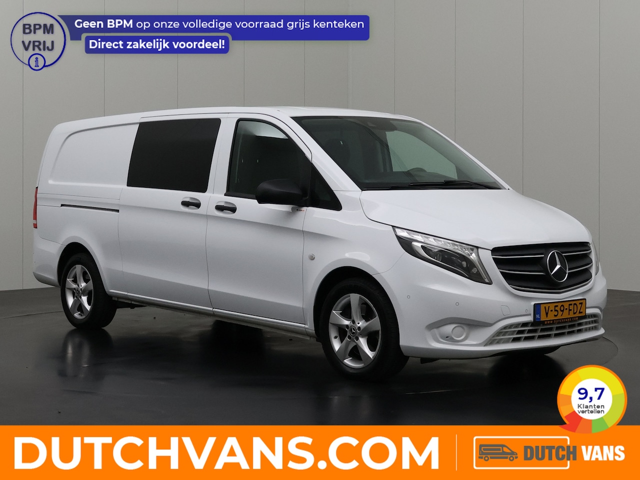 Mercedes-Benz Vito - 119CDI Automaat XL Dubbele Cabine | Led | Standverwarming | Trekhaak | Navigatie | Camera - AutoWereld.nl