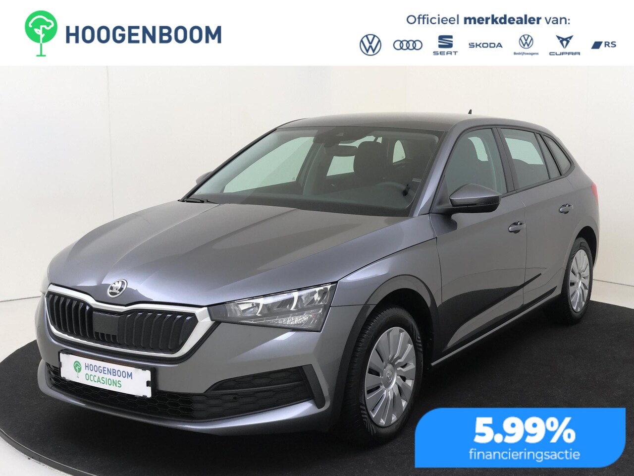 Skoda Scala - 1.0 TSI Active | CarPlay | Airco | Lane- en frontassist | Bluetooth | DAB radio | Regensen - AutoWereld.nl