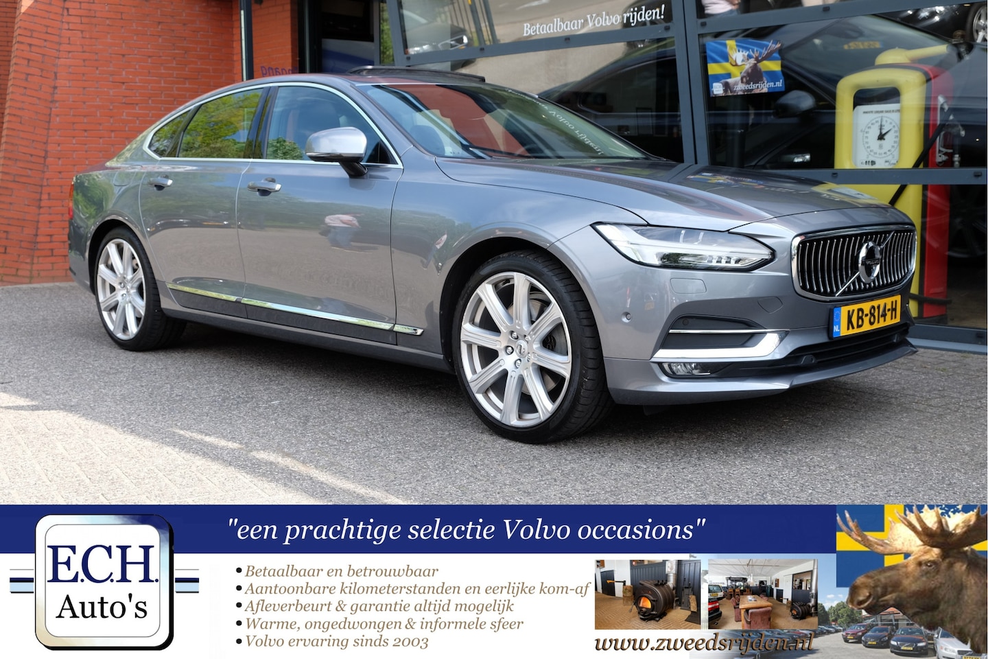 Volvo S90 - T5 Inscription, B&W Audio, Schuifdak, Leer, Apple Carplay, 20 inch - AutoWereld.nl