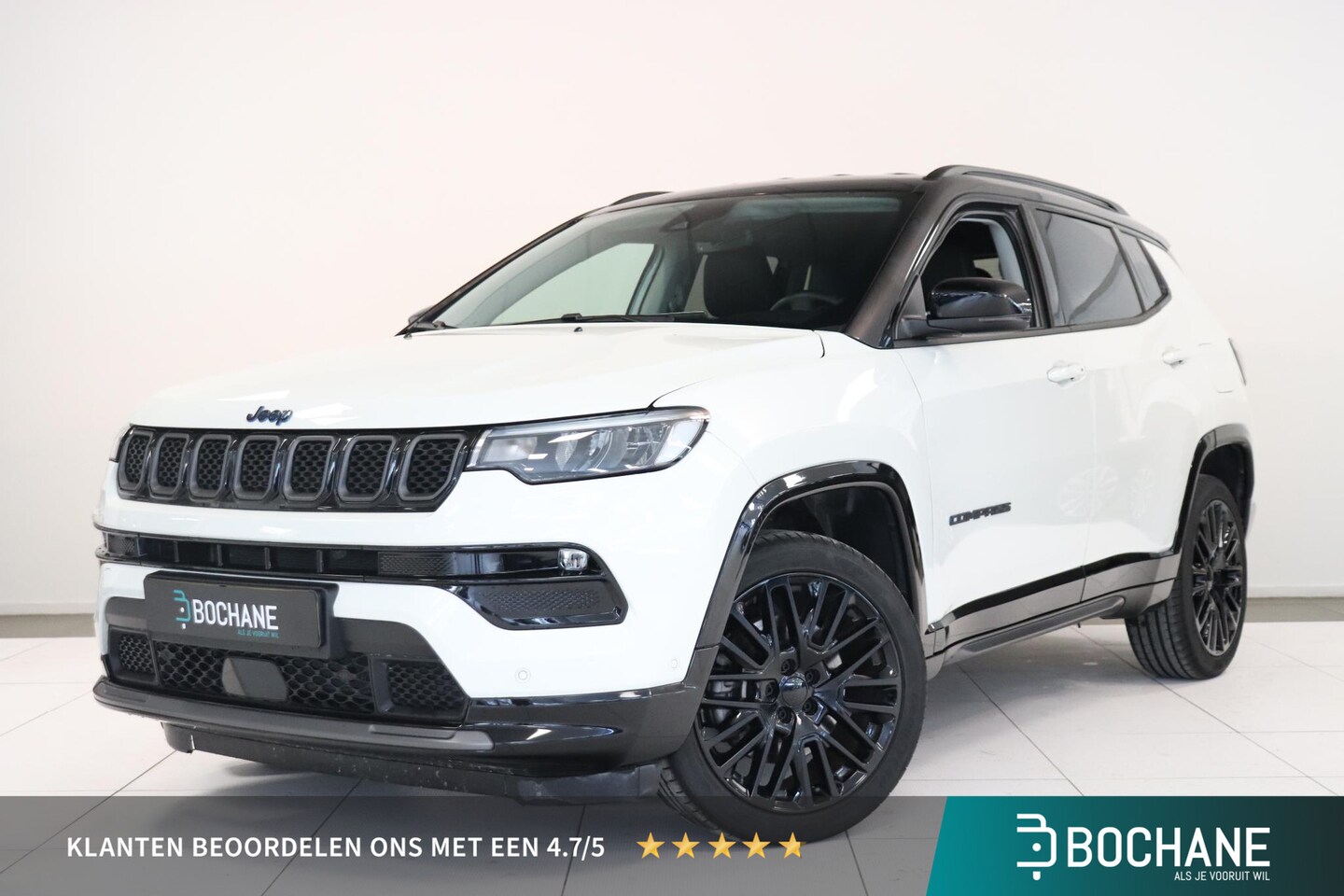 Jeep Compass - 4xe 240 Plug-in Hybrid Electric S | Camera | Leder | Adaptieve Cruise control | Achterklep - AutoWereld.nl