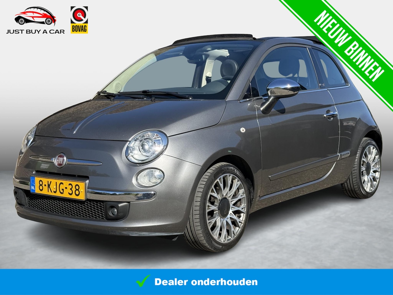 Fiat 500 C - 0.9 TwinAir Lounge Dealeronderhouden / Cabrio / Leder / Origi NL / 15'' Lichtmetalen Velge - AutoWereld.nl