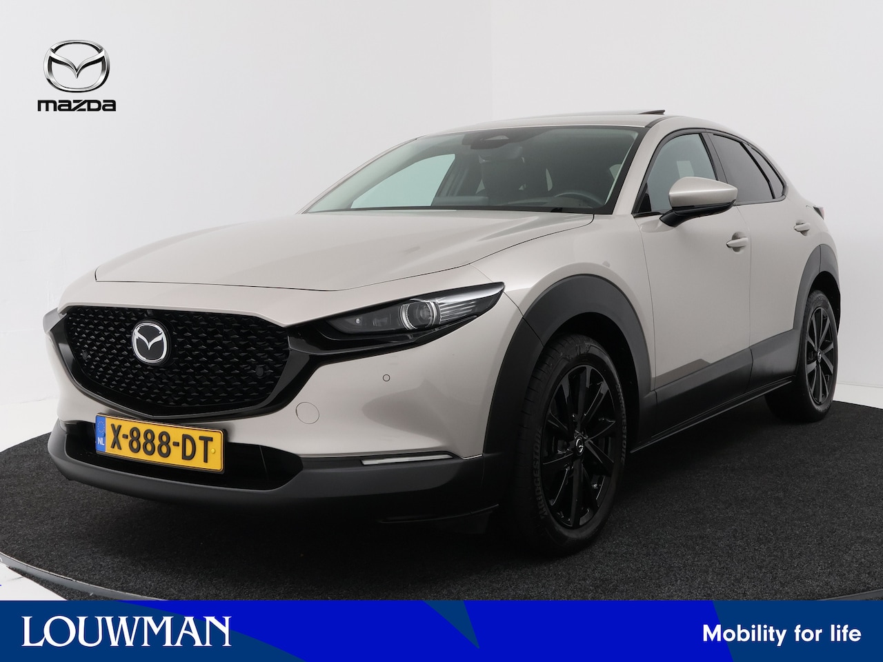 Mazda CX-30 - 2.0 e-SkyActiv-X M Hybrid Exclusive-line | Trekhaak | Schuifdak | 360 Camera | Leder | - AutoWereld.nl