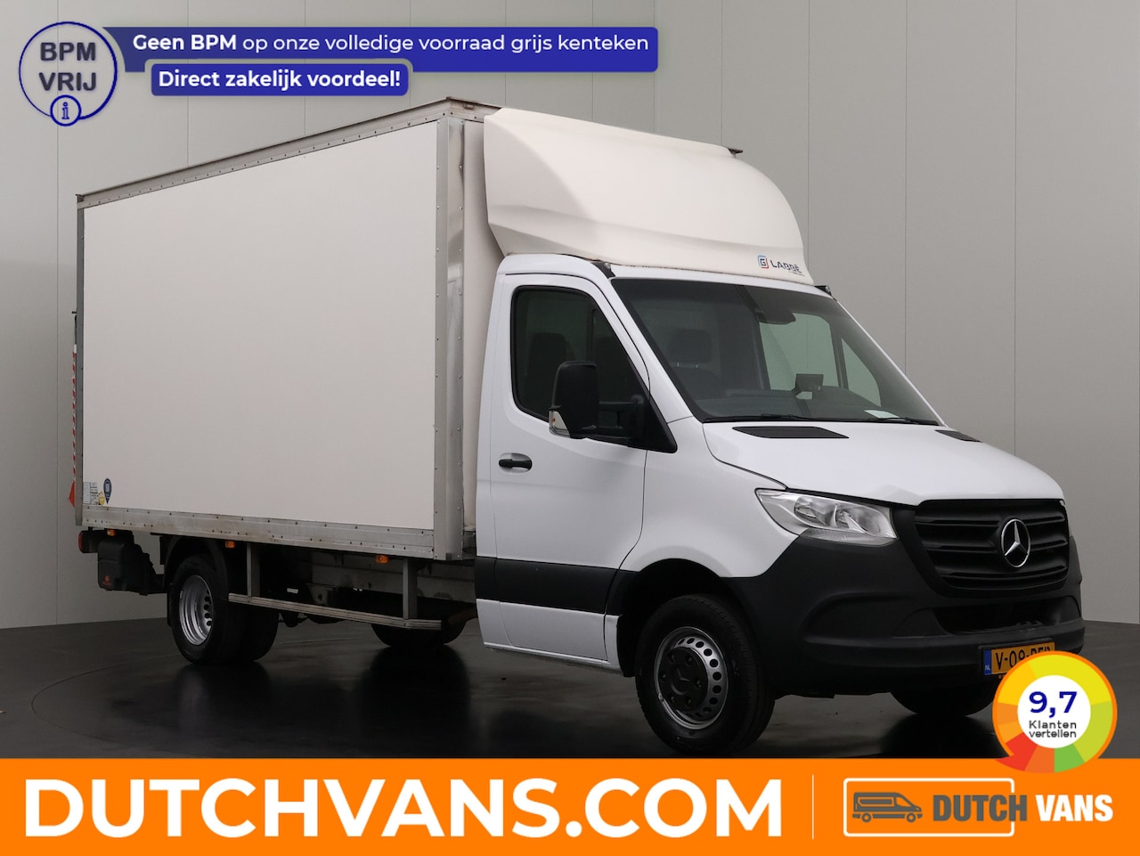 Mercedes-Benz Sprinter - 515CDI 9G-Tronic Automaat Bakwagen+Laadklep | Dakspoiler | Airco | Camera | Cruise | 3-Zit - AutoWereld.nl