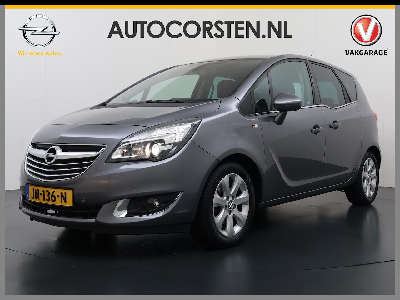 Opel Meriva - 1.4 Turbo Leder Trekhaak Navi Ecc Stoel+Stuurverwarming AGR-Ergo Comfort Stoelen Cruise Co - AutoWereld.nl
