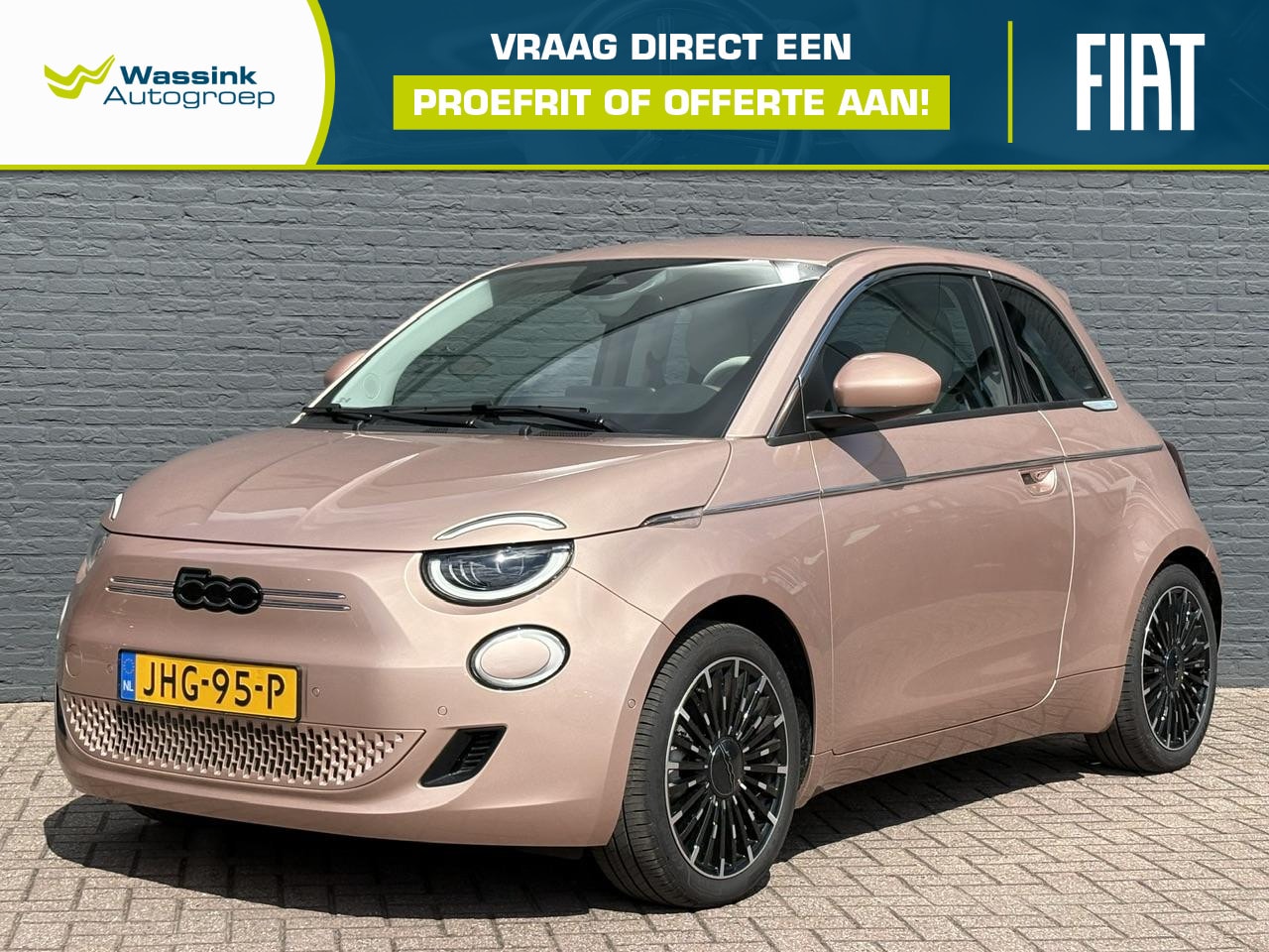 Fiat 500 - 3+1 La Prima 42 kWh | Adaptive Cruise Control | Keyless | Lederen Bekleding | CarPlay | St - AutoWereld.nl