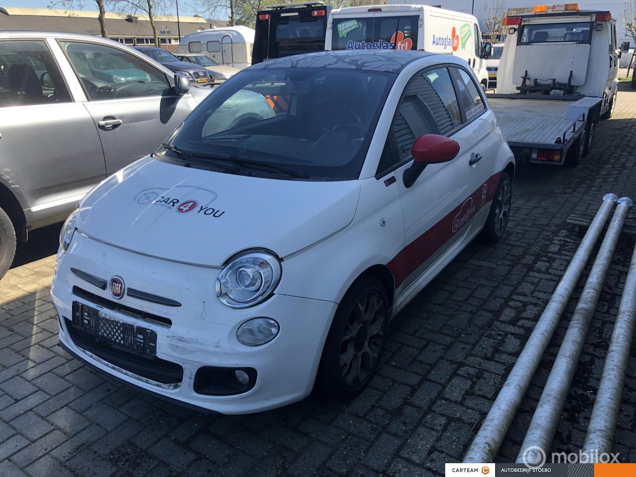 Fiat 500 - 0.9 TwinAir 500S met schade voor - achter - AutoWereld.nl