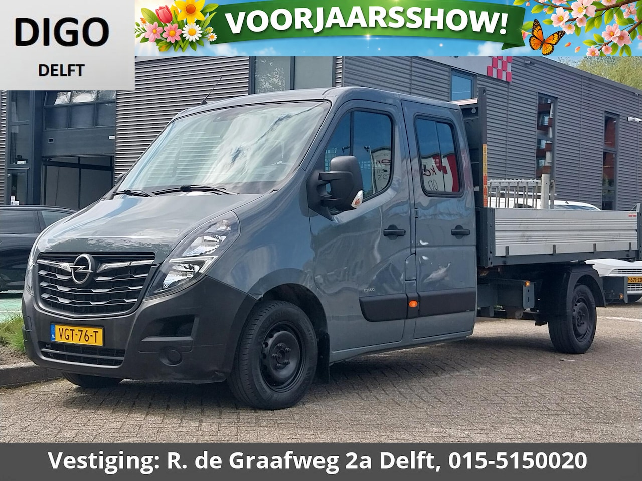 Opel Movano - 2.3 CDTI BiTurbo L3 DC Kipper Dubbele Cabine | Airco | Elektrische ramen | - AutoWereld.nl