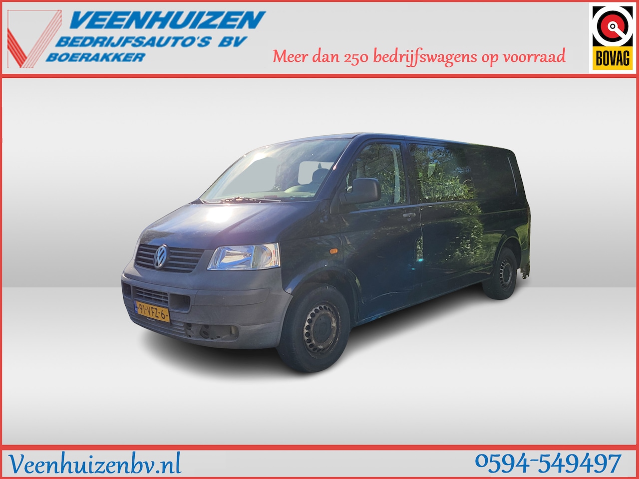 Volkswagen Transporter - 2.5TDI L2/H1 Dubbele Cabine Apk tot 20-5-2026! - AutoWereld.nl