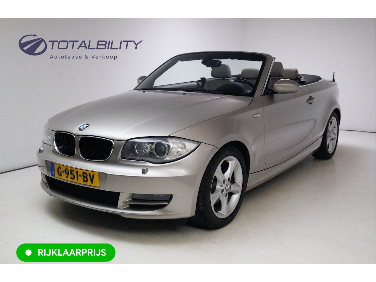 BMW 1-serie Cabrio - 125i High Executive 218 PK 6 cilinder | Keyless | Xenon | Stoelverwarming| Navigatie | Lee - AutoWereld.nl