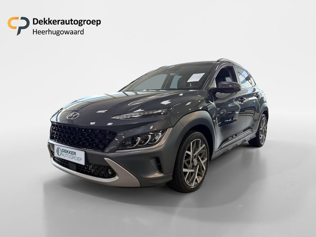 Hyundai Kona - 1.6 GDI Hybrid 105PK Premium Automaat Lederen bekleding met Stoel Verwarming en Koeling - AutoWereld.nl