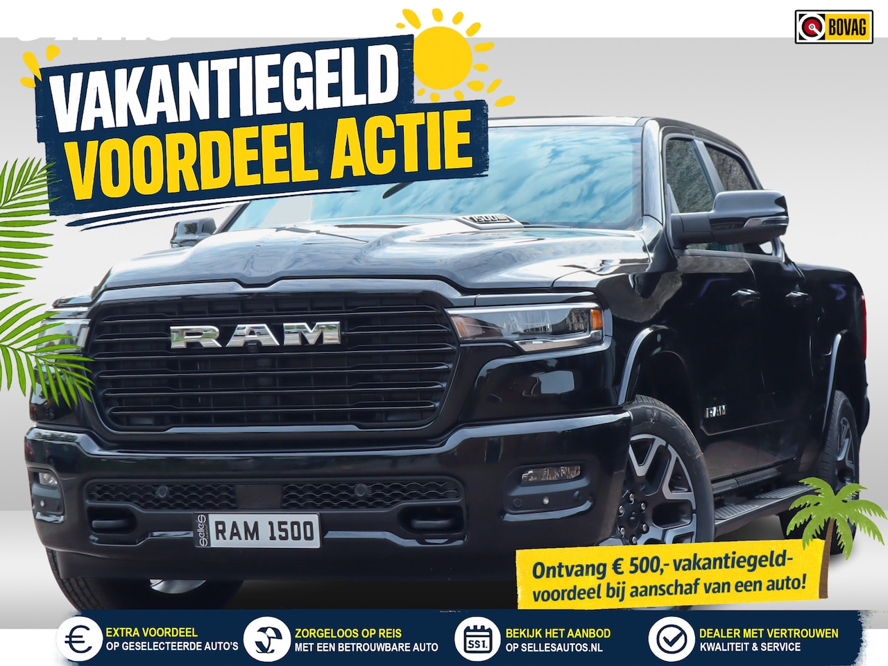 Dodge Ram 1500 - 2025 3.0L HURRICANE LARAMIE SPORT | BPM VRIJ | NIEUW  | LPG in of onderbouw | Deksel - AutoWereld.nl