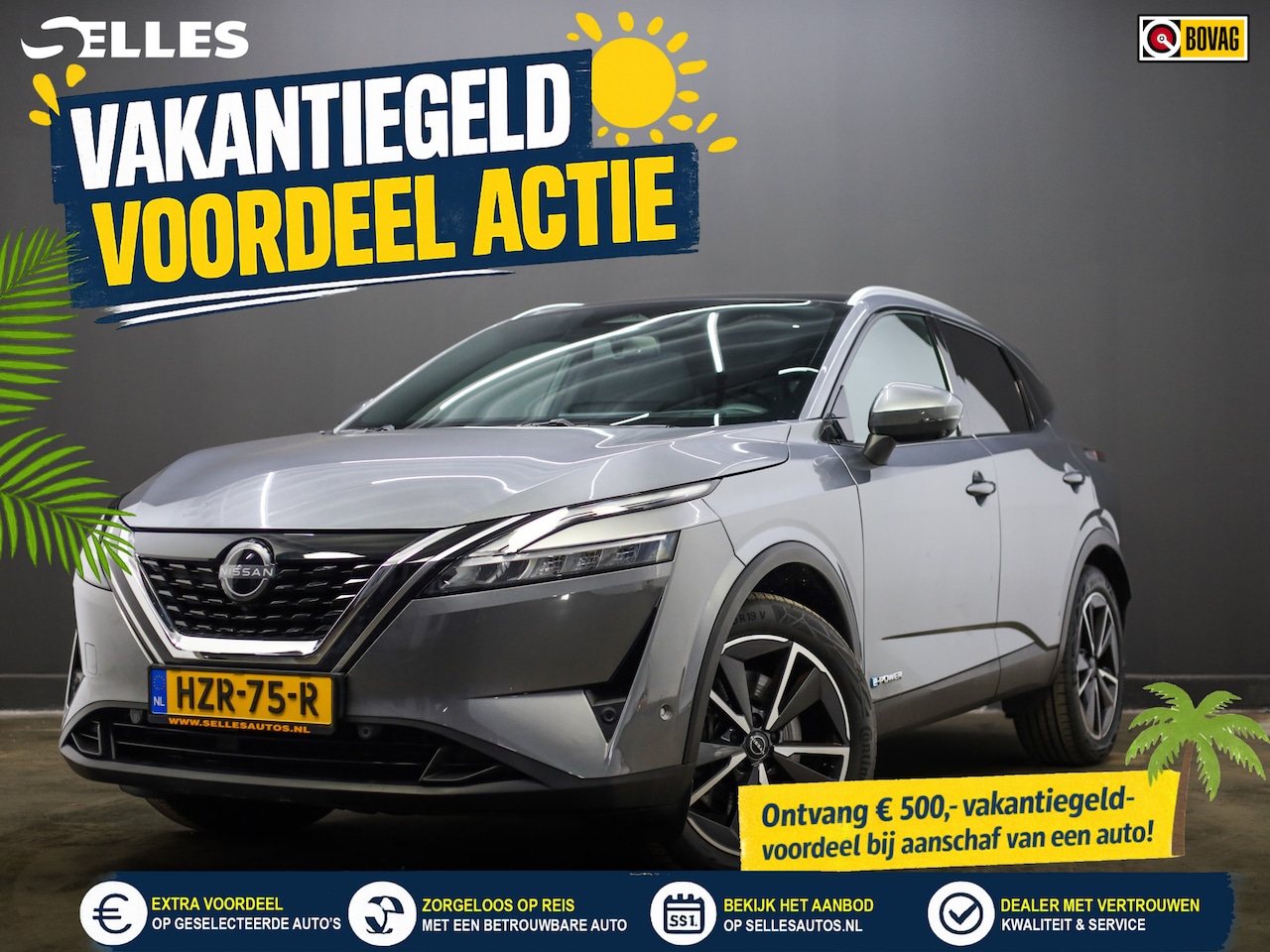 Nissan Qashqai - 1.5 e-Power Tekna | Trekhaak | Adaptive cruisecontrol | Panorama dak | 360 camera - AutoWereld.nl